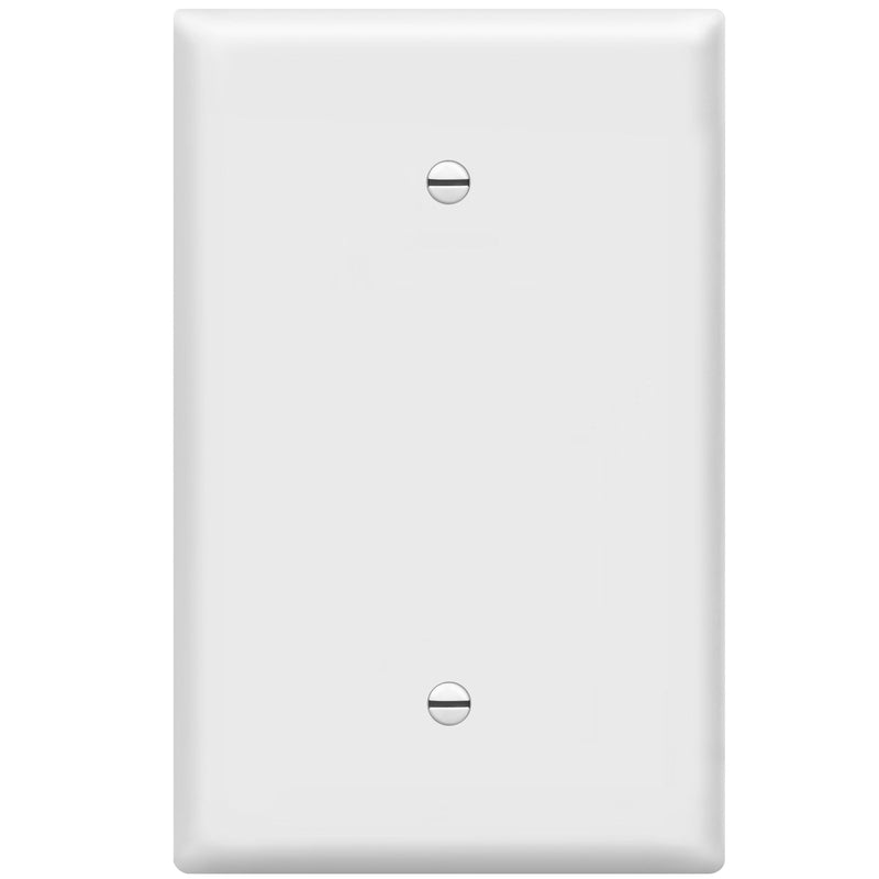 ENERLITES Blank Device Wall Plate, Jumbo Blank Covers, Over-Size 1-Gang 5.5" x 3.5", Unbreakable Polycarbonate Thermoplastic, 8801O-W, White 1 Pack