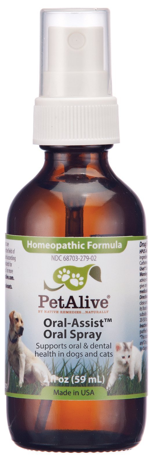 PetAlive Oral-Assist - Natural Homeopathic Formula Supports Oral and Dental Health in Dogs and Cats - Supports Healthy Teeth and Gums in Pets - 59 mL - PawsPlanet Australia