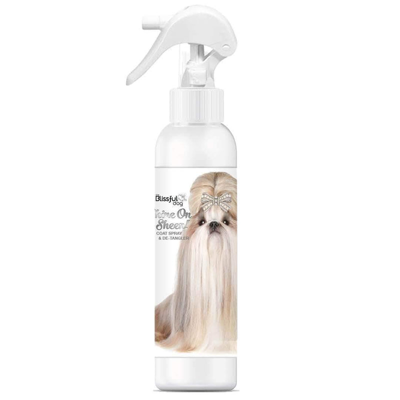 [Australia] - The Blissful Dog Shine-On + Sheen Coat Spray, All Natural Leave in Conditioner and Detangler for Your Dog 8-Ounce 
