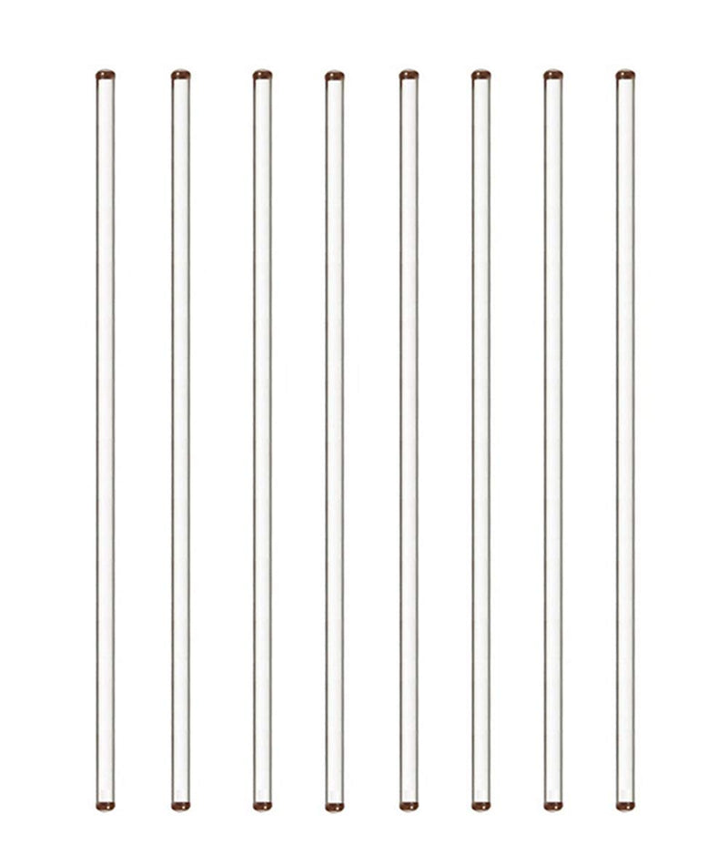 Glass Stick 12" Length Stir Rod with Both Ends Round 8pcs/pk 8