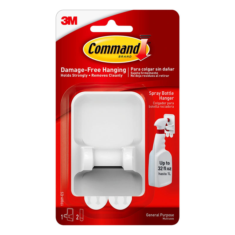 Command Spray Bottle Hanger with 2-Strips, 2-Pack, Organize Damage-Free Modern