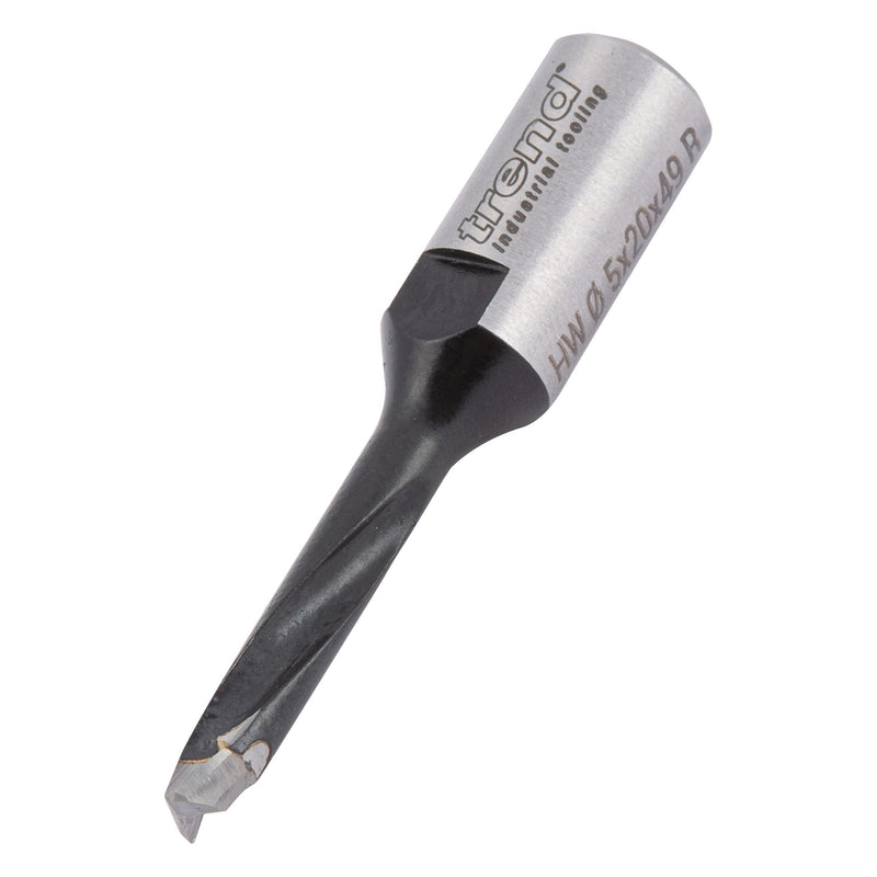 Trend Domino Router Bit, 5mm Diameter, Double Spiral Up-Cut, Carbide Tipped, Compatible with Festool Domino DF500, DOM/05