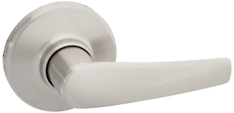 Kwikset Delta Interior Passage Door Handle, Lever For Closet and Hallway Doors, Reversible Non-Locking Handle Lever, Satin Nickel, with Microban Protection