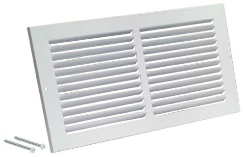 Rocky Mountain Goods 10 x 6 Inch Air Return Grille - Heavy Duty Steel with Premium Finish - Includes Screws - Louvered Design - Paintable Vent Cover - Matte White - Consistent Air Flow 10" x 6"