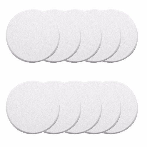 Wideskall® White Round Door Knob Wall Shield Self Adhesive Protector (3" inch Standard Size, 10.00, Count) 3" inch Standard Size