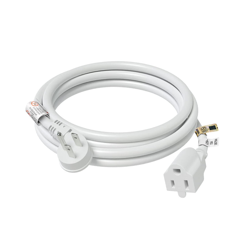 FIRMERST 6 Feet 1875W 15A Flat Plug Low Profile Extension Cord 14 AWG White 1