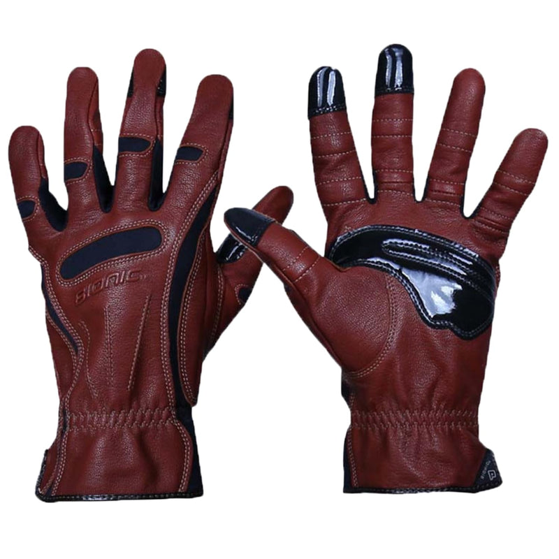 Bionic Gloves Men's Medium Brown Leather Work Gloves with Anatomical Relief Pad System