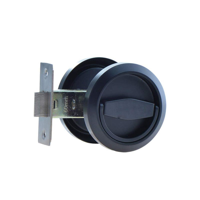 304 Stainless Steel Furniture Locks Hidden Recessed Cup Door Handles Lock Lockers Without Keys (Black) Black