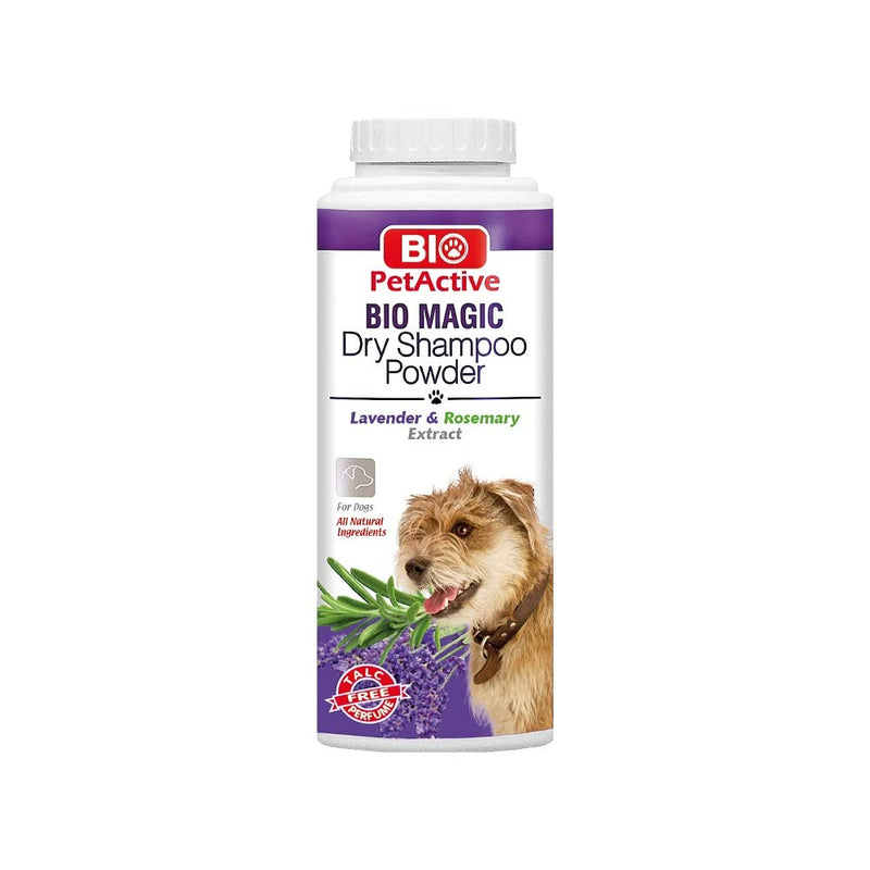 Bio Magic Dry Shampoo Powder with Lavender and Rosemary for Dogs | Cleansing and Moisturizing Perfume and Talc Free Suitable for Sensitive Skin - 5.29 oz - PawsPlanet Australia