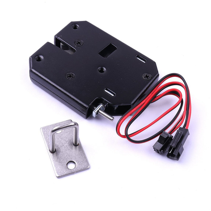 ATOPLEE Electronic Cabinet Lock,1pcs DC 12V 2A Carbon Steel Solenoid Cabinet Spring Lock for Cabinet Drawer Locker (73X 58 X 13mm) 73mm X 59.5mm X 13mm