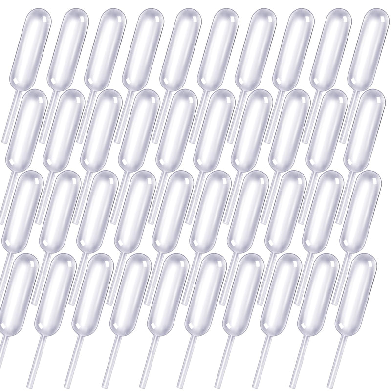 Teenitor Plastic Pipettes Squeeze Dropper Disposable 4ml 100pcs Mini Flavor Injector for Chocolate Strawberries Ice Cream Mini Cakes 100