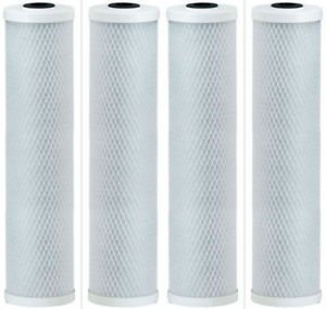 CFS – 4 Pack Carbon Block Water Filter Cartridges Compatible with CB-25-1005 Models – Remove Bad Taste & Odor – Whole House Replacement Water Filter Cartridge, 5 Micron, White