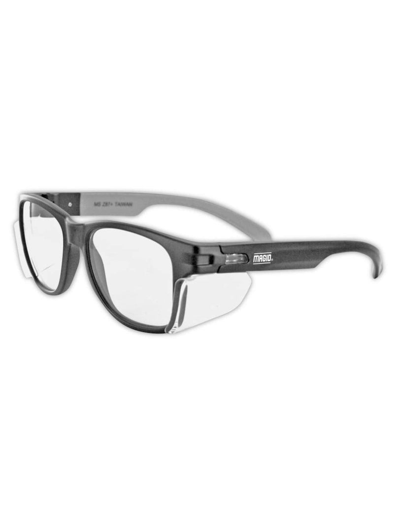 MAGID Gemstone Y50 Performance Anti-Fog Safety Glasses with Side Shields 1 Pair Clear Lens | Black Frame
