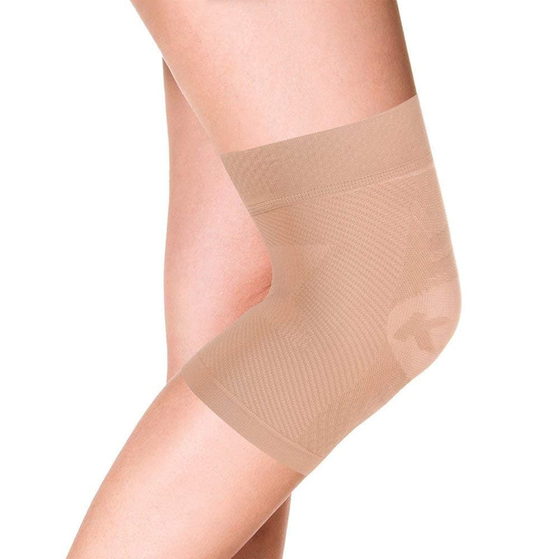 OrthoSleeve Compression Knee Brace/Sleeve for ACL, MCL, Injury Recovery, Meniscus Tear, knee pain, aching knees, patellar tendonitis & arthritis Tan Medium