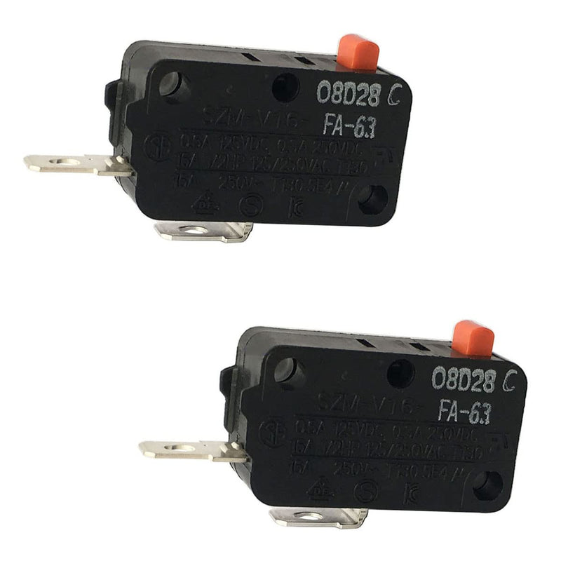 LONYE 3B73362F SZM-V16-FA-63 Microwave Door Switch Fit for LG GE Samsung Microwave Oven WB24X10047 SZM-V16-FD-63 PS3522738 (Normally Open)(Pack of 2)