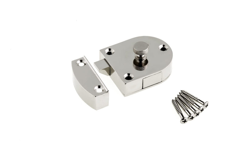 Richelieu Hardware BP600100 3 1/4-inch (83 mm) Secret Gate Latch, Polished Nickel Finish