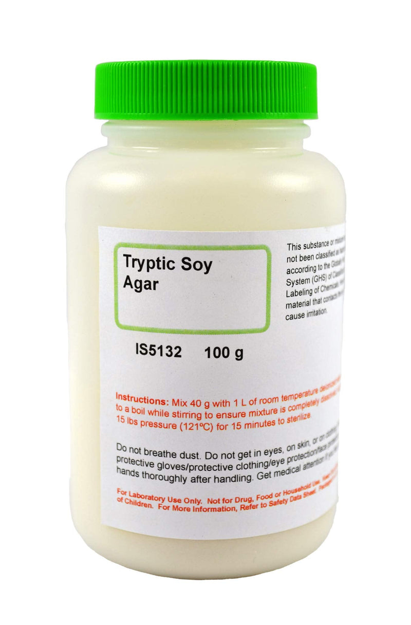 Tryptic Soy Agar, 100g - Growth Medium & Culture Maintenance for Petri Dishes or Test Tube Slants - Makes 2 Liters - Perfect for Lab, Classroom & Home Science Experiments - Innovating Science