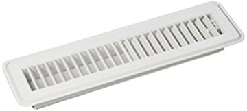 Rocky Mountain Goods Floor Register 2” X 12” - Heavy Duty Walkable Register - Premium Finish - Easy Adjust air Supply Lever - 2 Inch by 12 Inch Floor Vent (White) White
