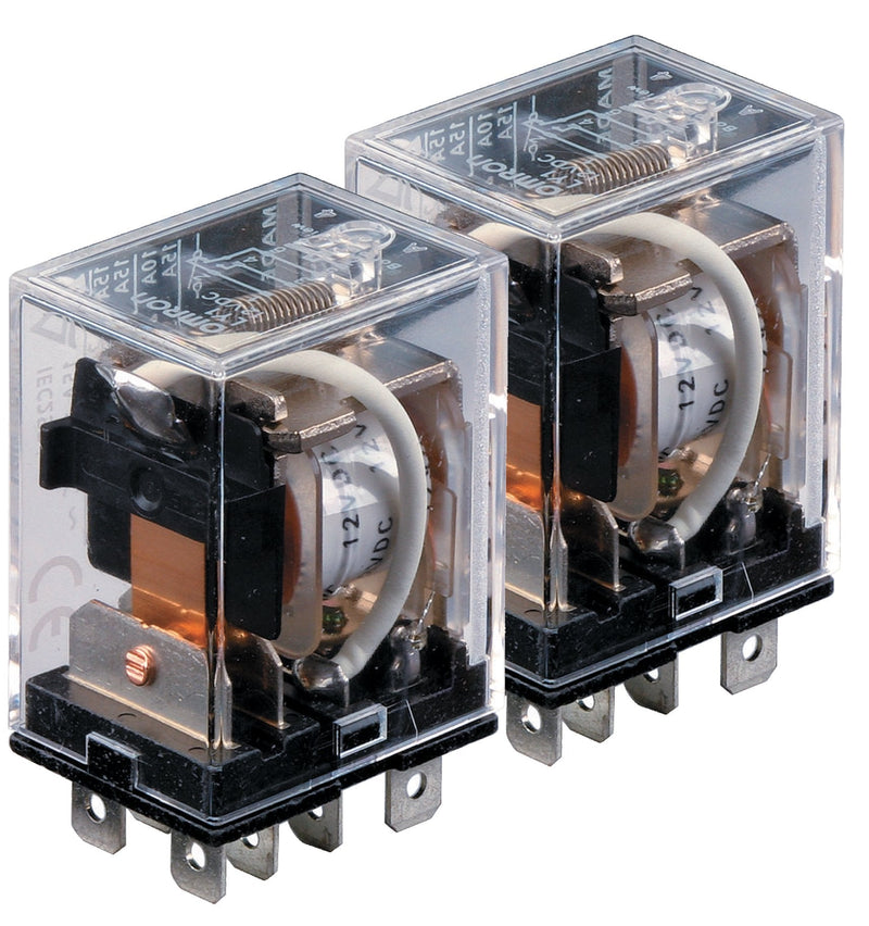 Omron LY2-AC24 (Pack of 2) General Purpose Relay, 53.8 mA at 50 Hz and 46 mA at 60 Hz Rated Load Current, 24 VAC Rated Load Voltage