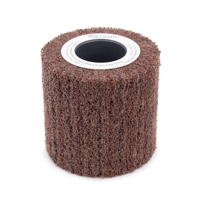 CS Unitec | 47412 | PTX Fleece (Nonwoven) Wheel. 80-Grit Metal & Wood Grinder Polisher Tool Wheel Attachment. 4-1/8" Diameter. x 4" Width - Made in Germany 4" x 4-1/8" 80 Grit