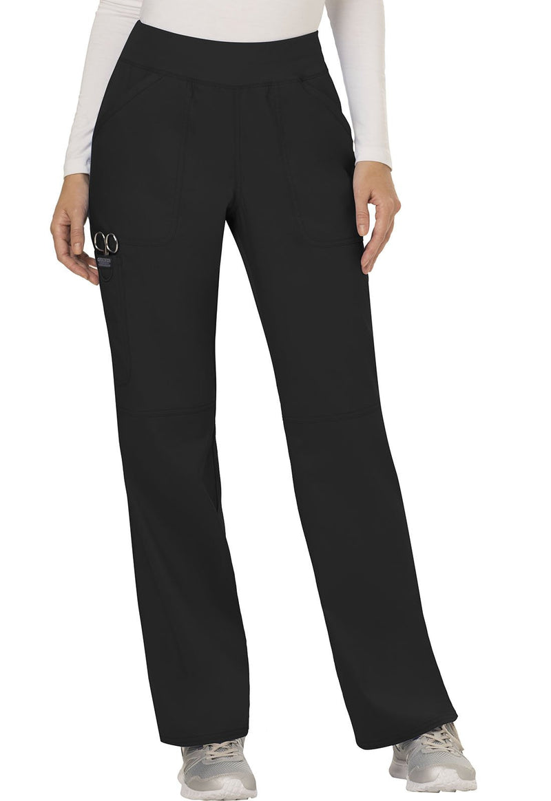Workwear Revolution Pull-On Cargo Scrub Pants for Women, Soft Stretch, WW110 Medium Black