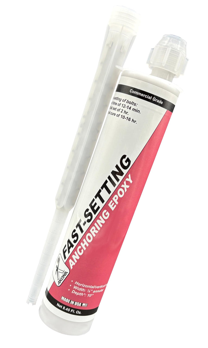Akona Fast-Setting Anchoring Epoxy - Anchoring Epoxy for Concrete, Rebar, Steel, Masonry, Bolts, & More, High Strength Caulking Adhesive, Stops Water Leaks (8.45 Ounces, 1) - NewNest Australia