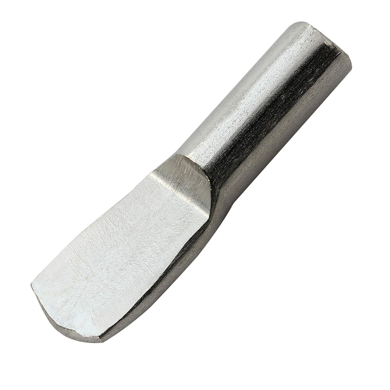 25 Pack Rok Tiny Size Heavy Duty 1/8" (3mm) Shelf Pin Spoon Shaped Cabinet Support Pegs Holder, Metal, Nickel Finish - ROKSP3N 25 3mm