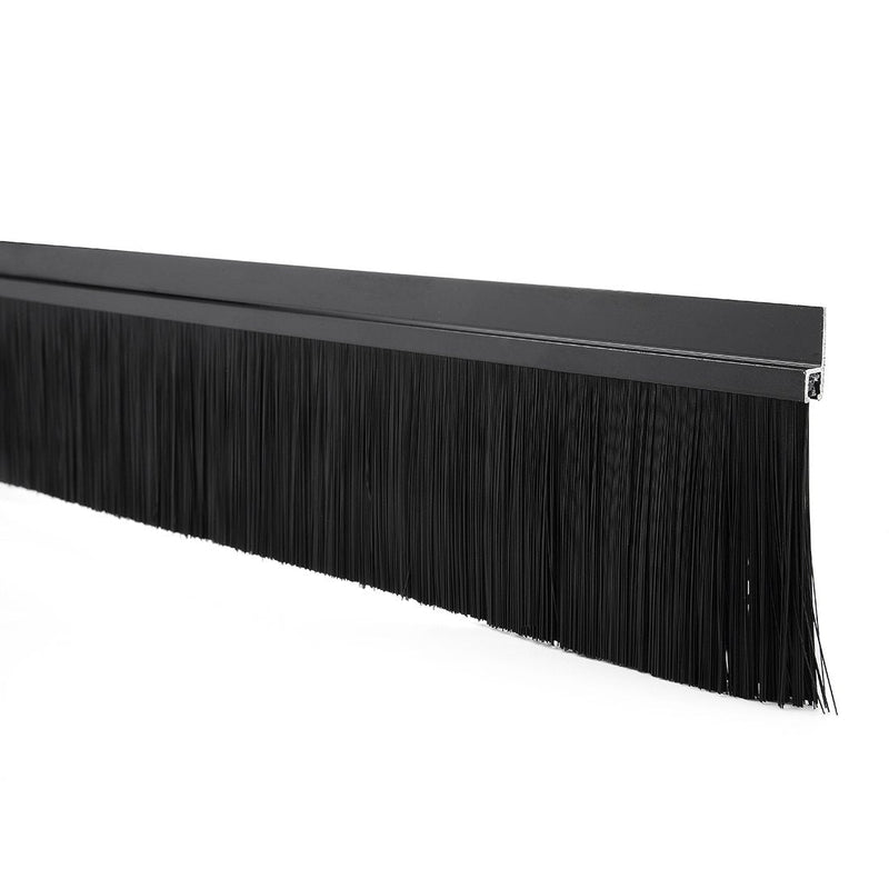 uxcell Door Bottom Sweep H-Shape Aluminum Alloy Base with 2.8-inch Black Nylon Brush 39-inch x 3.6-inch 39.37" x 2.8"