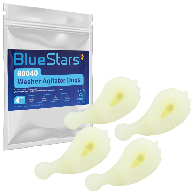 BlueStars 4 Packs 80040 Washer Agitator Dogs - Heavy Duty - Compatible with Whirlpool & Kenmore Washers - Replaces 285612 285770 3366877 387091 80040VP 4-Pack - NewNest Australia