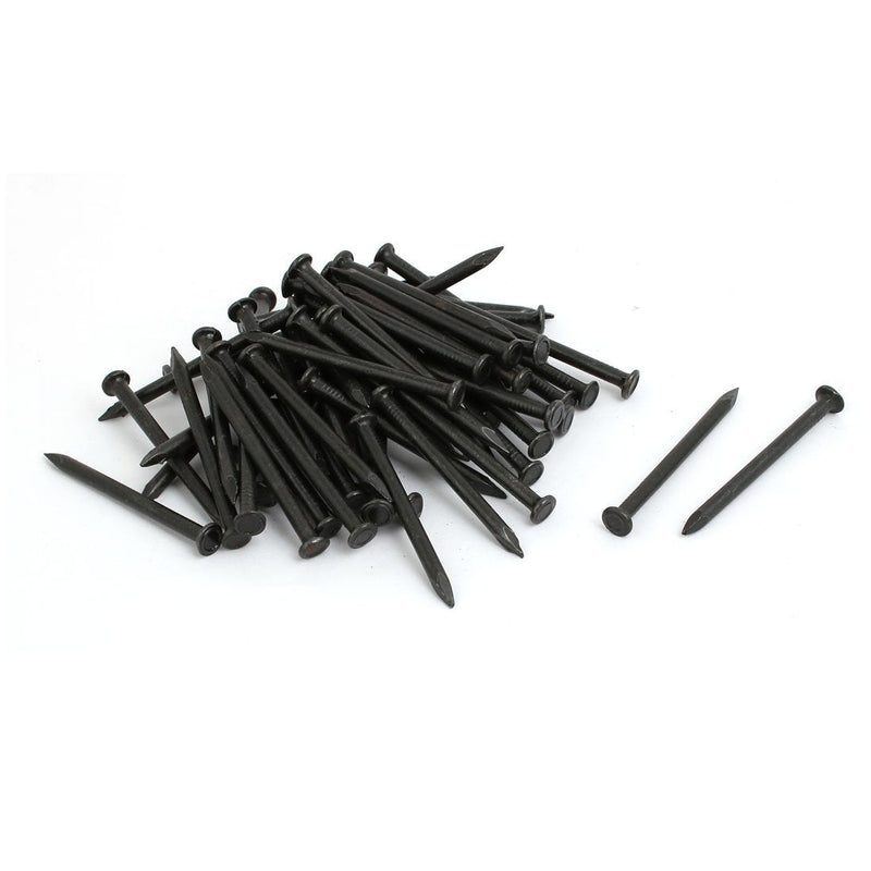 uxcell Hardware Nails 2-inch Length Carbon Steel Point Tip Wall Cement Nails Black 60pcs