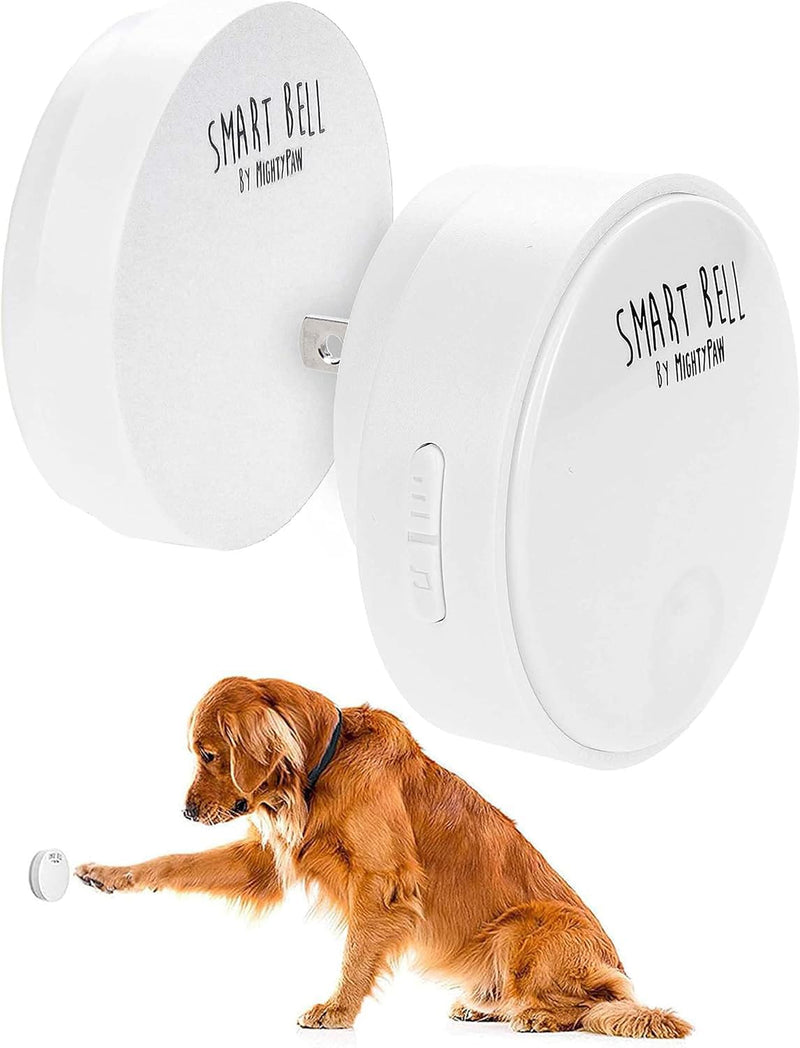 Mighty Paw Smart Bell 2.0 – Potty Training Button for Dogs & Puppies – Train Your Dog to Ring The Bell – Wireless Pet Communication (1 Pack) 1 Activator White