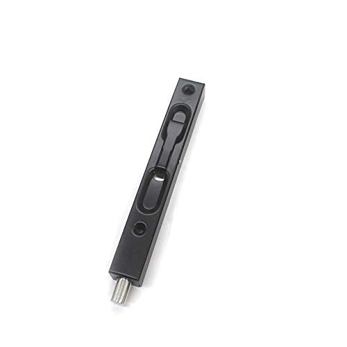 TOGU Stainless Steel Lever Action Flush Bolt in 6" 8" 10" 12" 18" 24",Concealed Security Flush Bolt Latch Slide Bolt Lock for Composite Doors,French Doors,Wood Doors,Double Doors,Matte Black-12"