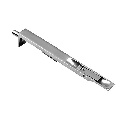 TOGU 8" Solid Stainless Steel Lever Action Flush Bolt,Concealed Security Door Lock for Composite/French/Wood/Double Sides/Dummy Doors,Brush Stainless Steel Finish