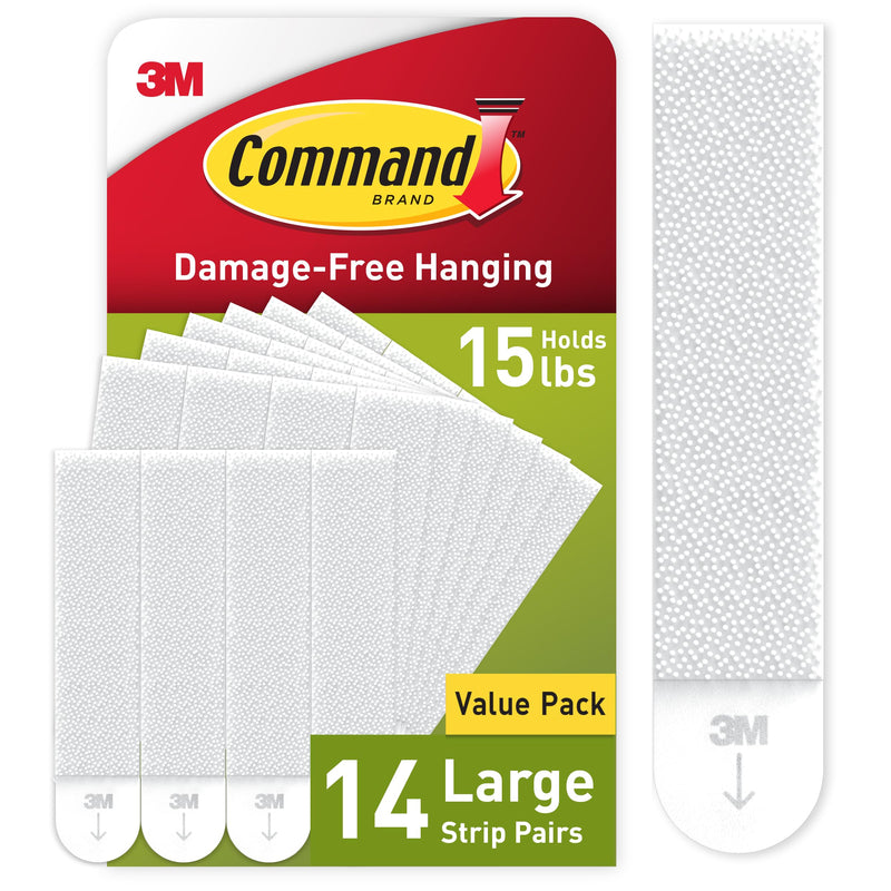 Command 15 lb Large Picture Hanging Strips 14 Pairs (28 Command Strips), Damage Free Hanging Picture Hangers, No Tools Wall Hanging Strips for Home Decor, White Adhesive Strips - NewNest Australia