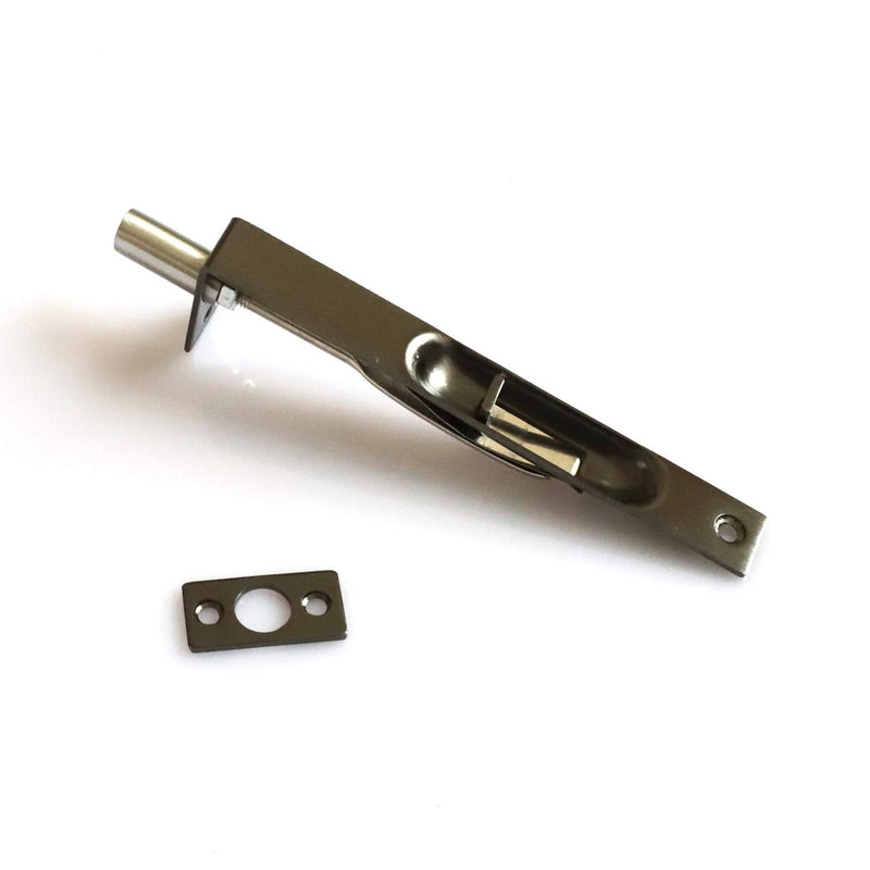 TOGU 6" Solid Stainless Steel Lever Action Flush Bolt,Concealed Security Door Lock for Composite Doors,French Doors,Wood Doors,Double Doors,Dummy Doors,Matte Black