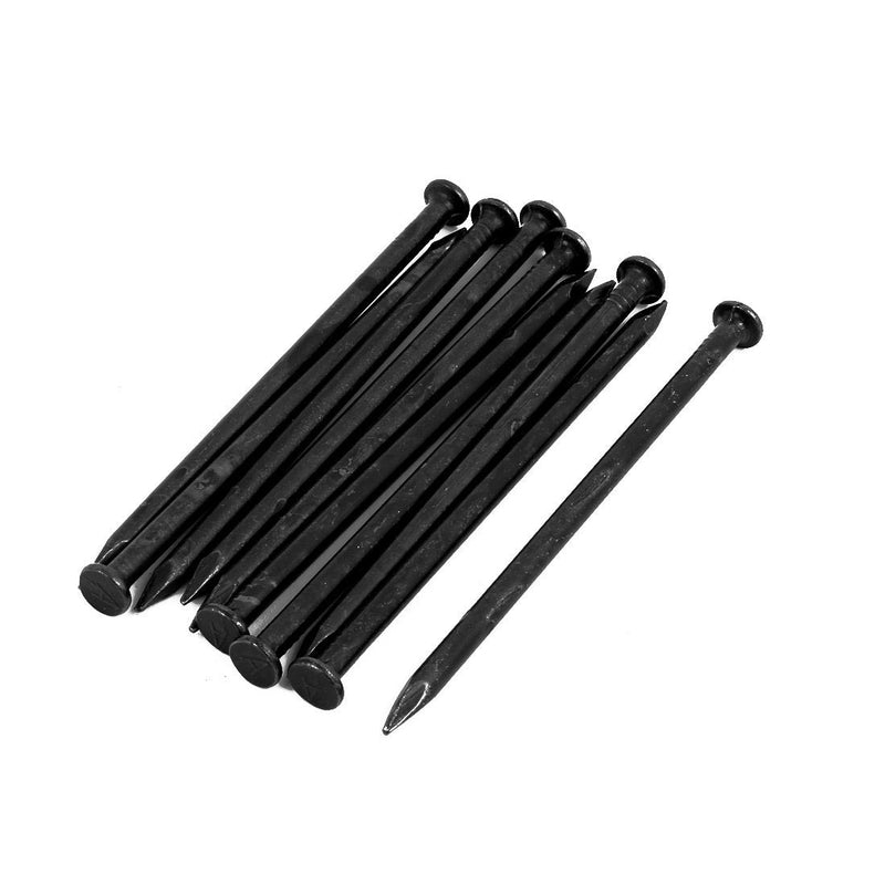 uxcell Hardware Nails 4-inch Length Carbon Steel Point Tip Wall Cement Nail Black 10pcs