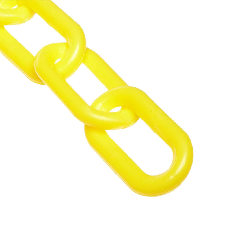 Mr. Chain Plastic Barrier Chain, Yellow, 2-Inch Link Diameter, 25-Foot Length (50002-25) 25 Feet
