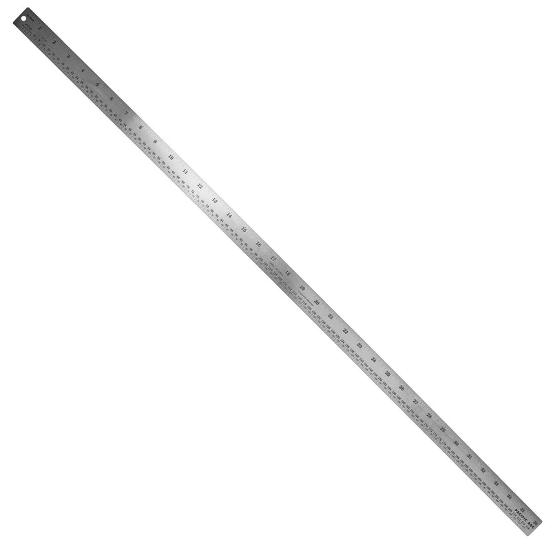 Pacific Arc, Stainless Steel Ruler with Inch and Pica Measurements, 36 Inches, Rubber Backed 36 Inch