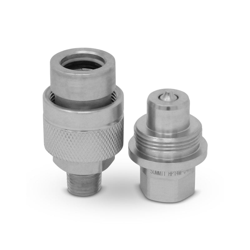 Summit Hydraulics 1/4" 10,000 PSI High Pressure Hydraulic Quick Coupler Set Replaces Enerpac A-630