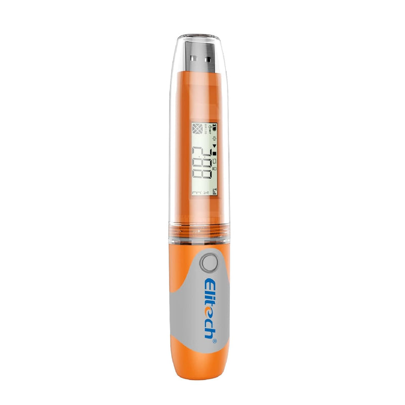 Elitech RC-51H USB Temperature Data Logger Reusable Digital Recorder Medical Refrigerator Thermometer Programmable Monitor 32000 Points High Accuracy RC-51H-Temp&Humi Sensor Orange 1