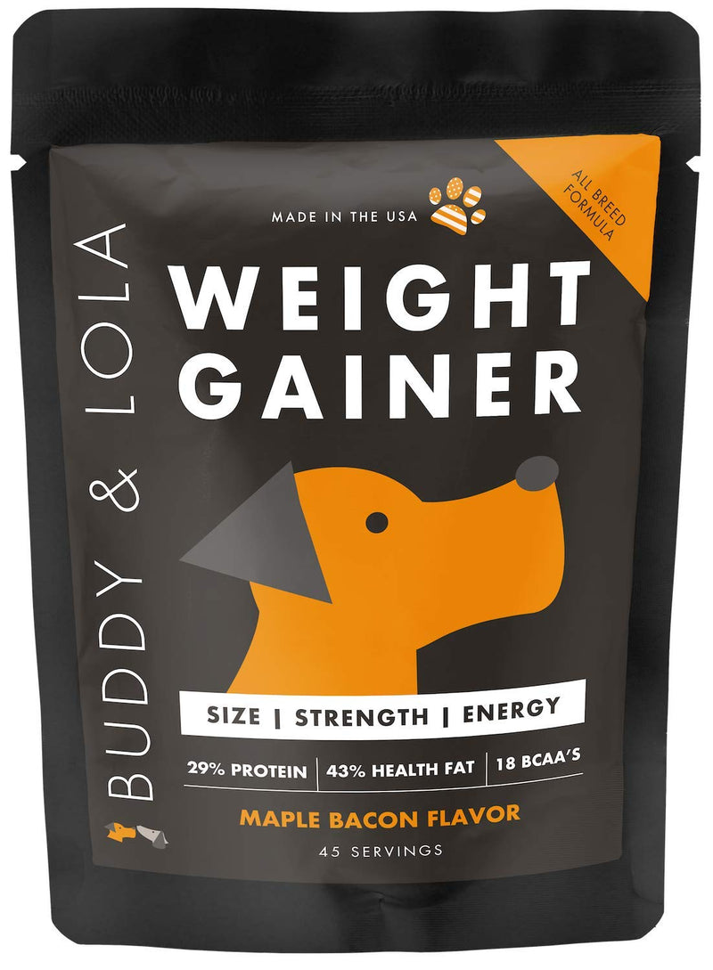 Buddy & Lola Dog Weight Gainer - Dog Supplement for Weight Gain - Dog Protien Powder for Max Muscle Builder, High Calorie Supplement for All Dogs & Breeds inc Bully. Pro Food Topper - Made in The USA - PawsPlanet Australia