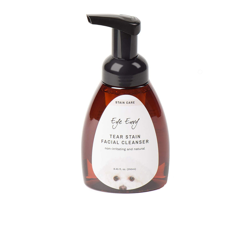 Eye Envy Tear Stain Facial Cleanser for Dogs and Cats | Washes Away Crusty Eye Debris, Eye Boogers and Eye Discharge | Tearless Foaming Formula | Treats The Cause of Staining | 100% Natural 8.45 Fl Oz (Pack of 1) - PawsPlanet Australia
