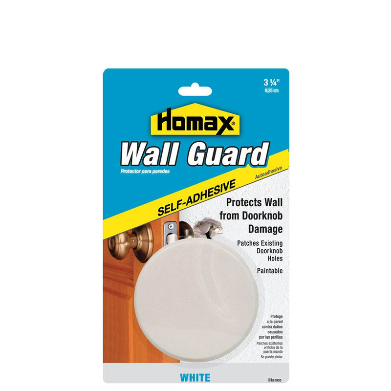 Homax 41072051033 Self-Adhesive Wall Guard, White, 3-1/4" 3-1/4"
