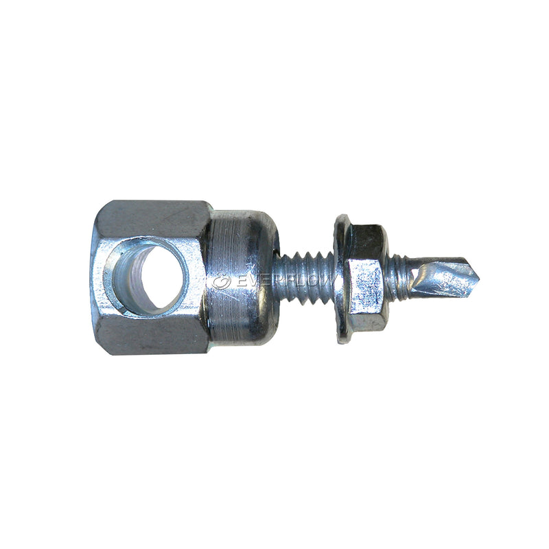 Sammys 8050957-25 Horizontal Rod Anchor Super Screw with 3/8 in. Threaded Rod Fitting, 1/4-14 x 1'' Screw, for Steel (Pkg.=25)