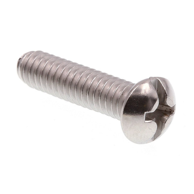 Prime-Line 9005374 Machine Screw, Round Head, Slotted/Phillips Combo, 1/4 in-20 X 1 in, Grade 18-8 Stainless Steel, Pack of 100 100 Pack