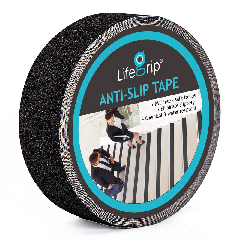 Anti Slip Traction Tape, 2 Inch x 60 Foot - Best Grip, Friction, Abrasive Adhesive for Stairs, Tread Step, Indoor, Outdoor (2" X 60') 2" X 60' Black