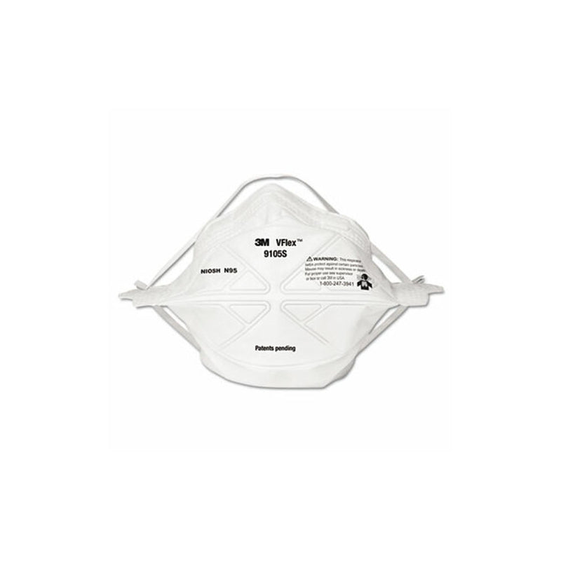 3M VFlex 9105 N95 Particulate Respirator 1 Count (Pack of 50) White