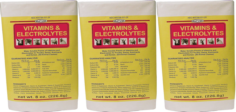 (3 Pack) DURVET 136028 vitamins & Electrolytes, 8 oz3 - PawsPlanet Australia