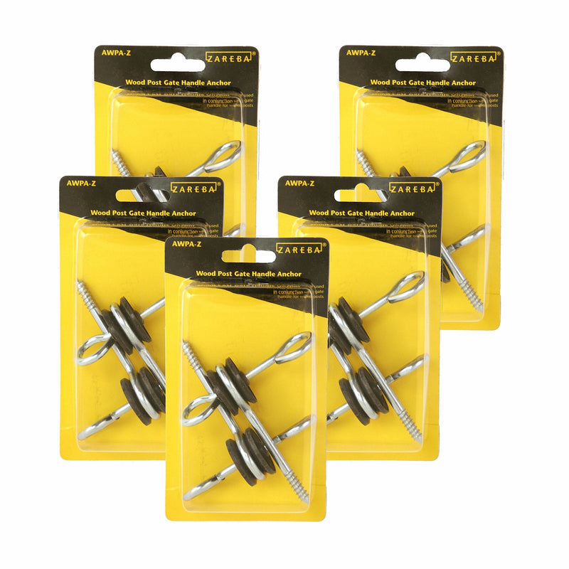 Zareba Wood Post Gate Handle Anchor - AWPA-Z - Gate Handle Anchor for Electric Fencing - Includes 10 - Electric Fencing Post Supplies 5 Pack