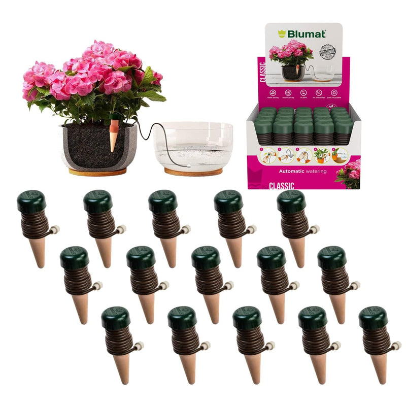 Blumat Classic Plant Watering Stakes - Self Watering Planter Insert for Pots - Automatic Plant Waterer & Plant Accessories (15Pack)